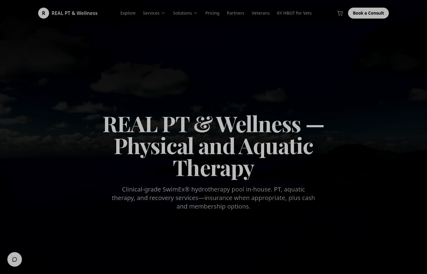 Real PT & Wellness website preview