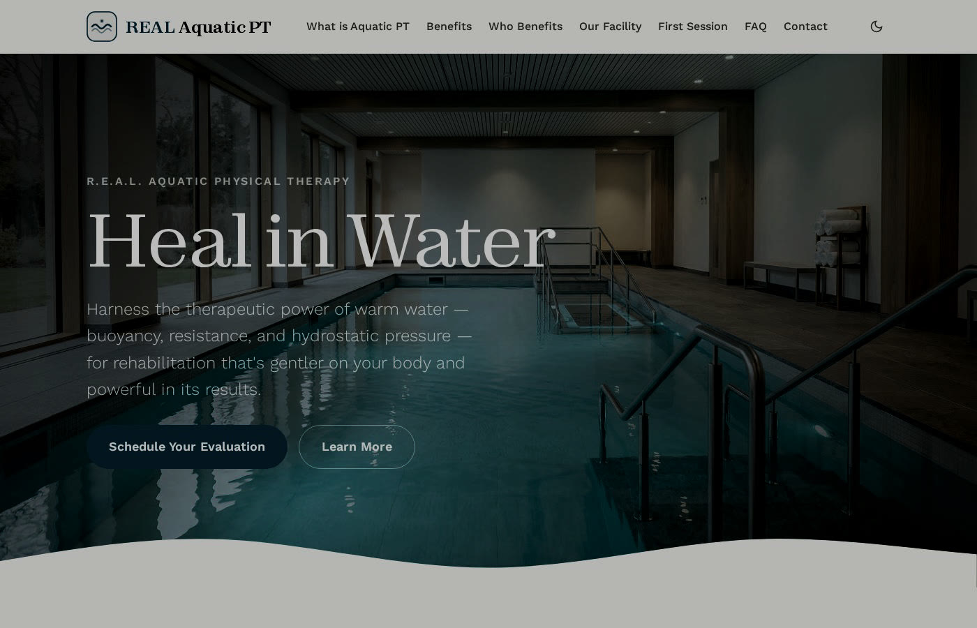 Real Aquatic PT website preview