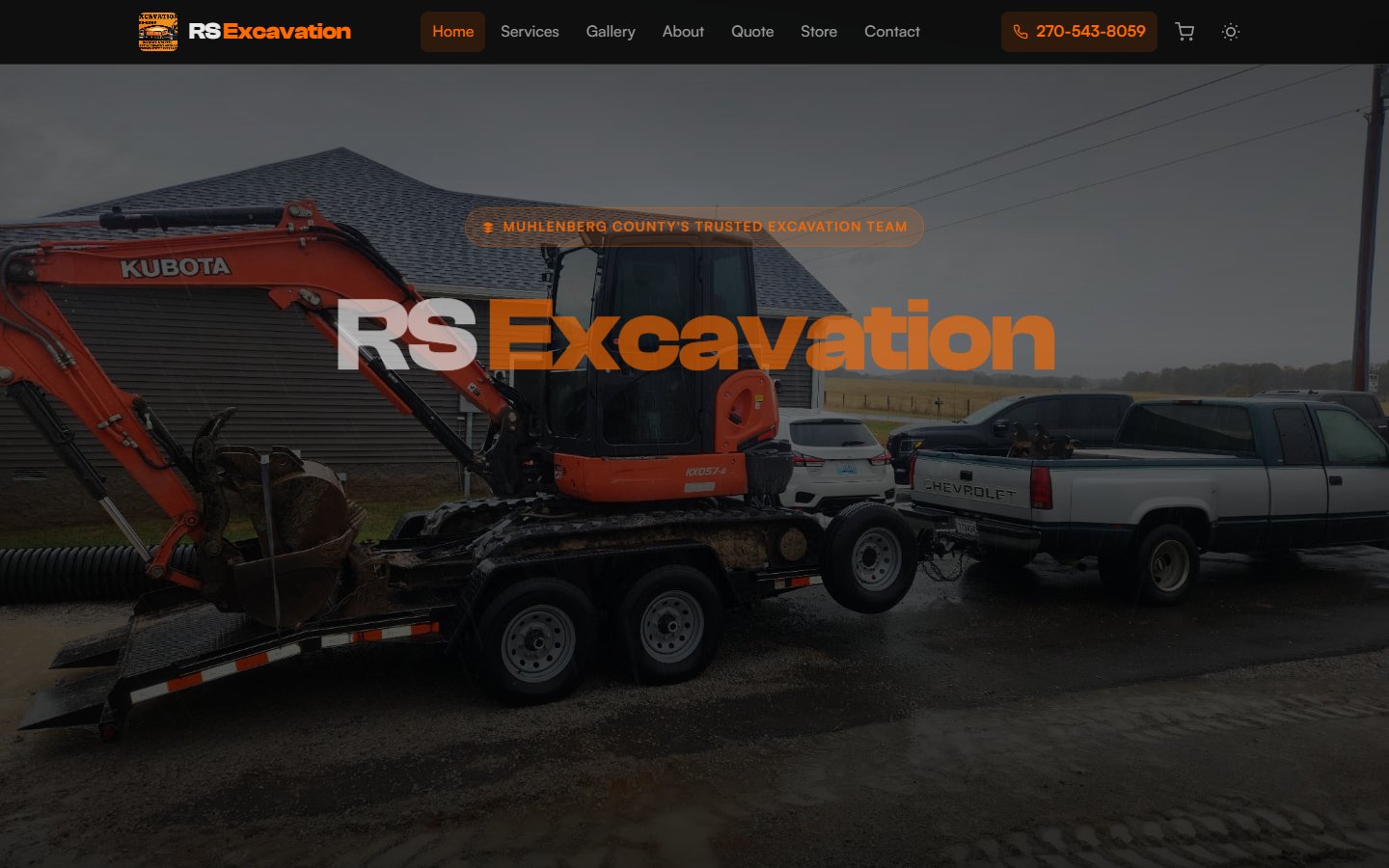RS Excavation website preview